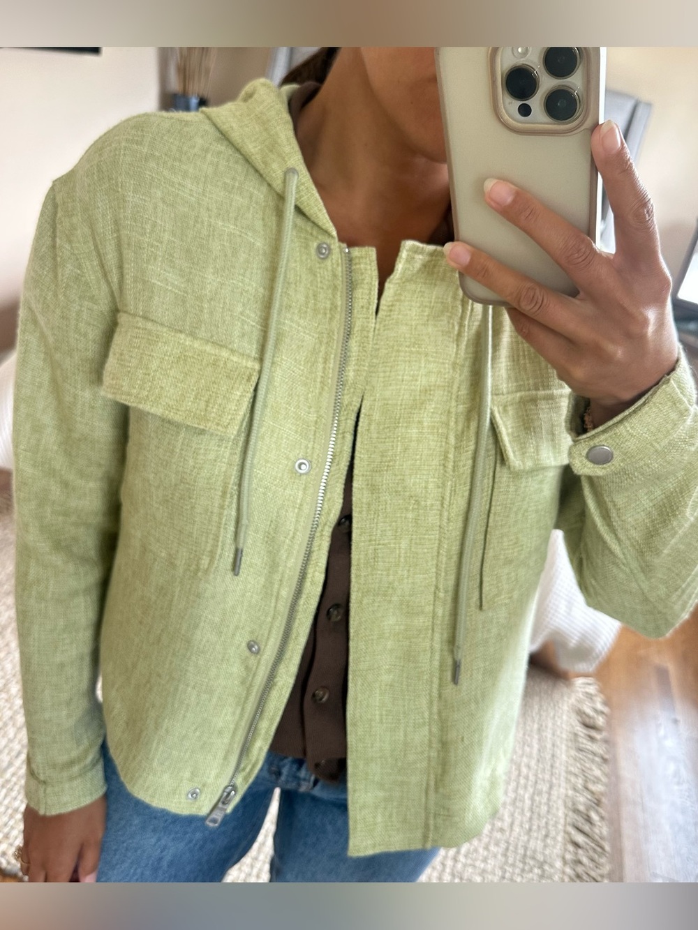 Avec Les Filles Textured Tweed Jacket